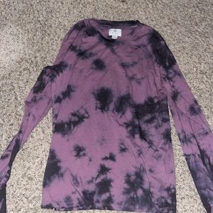 Purple and black tiedye long sleeve